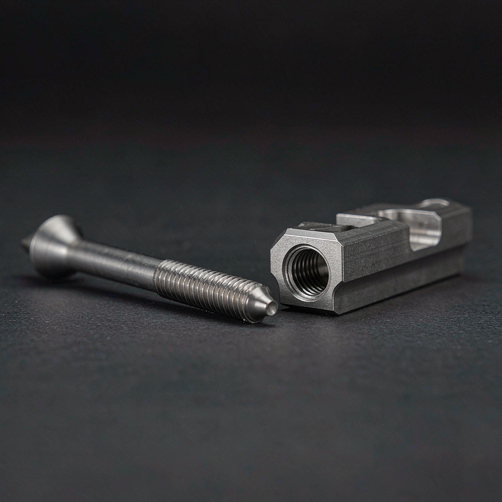 Titanium alloy bone screw medical implant